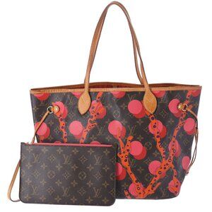 Louis Vuitton Monogram La Mage Neverfull MM Tote Bag M41603 LV Brown Red Pink
